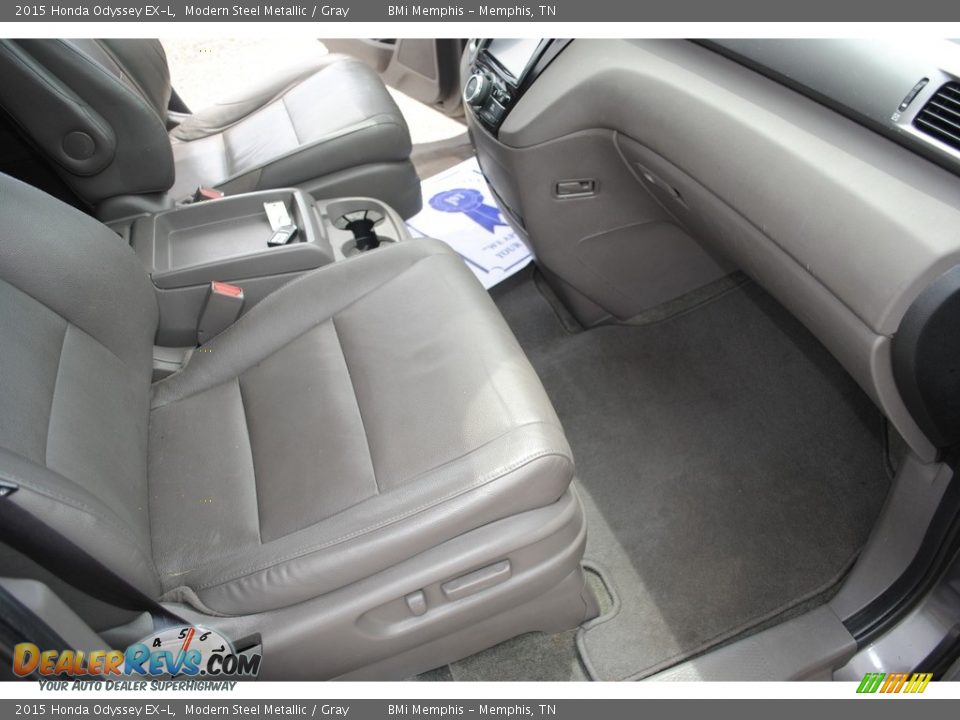 2015 Honda Odyssey EX-L Modern Steel Metallic / Gray Photo #27