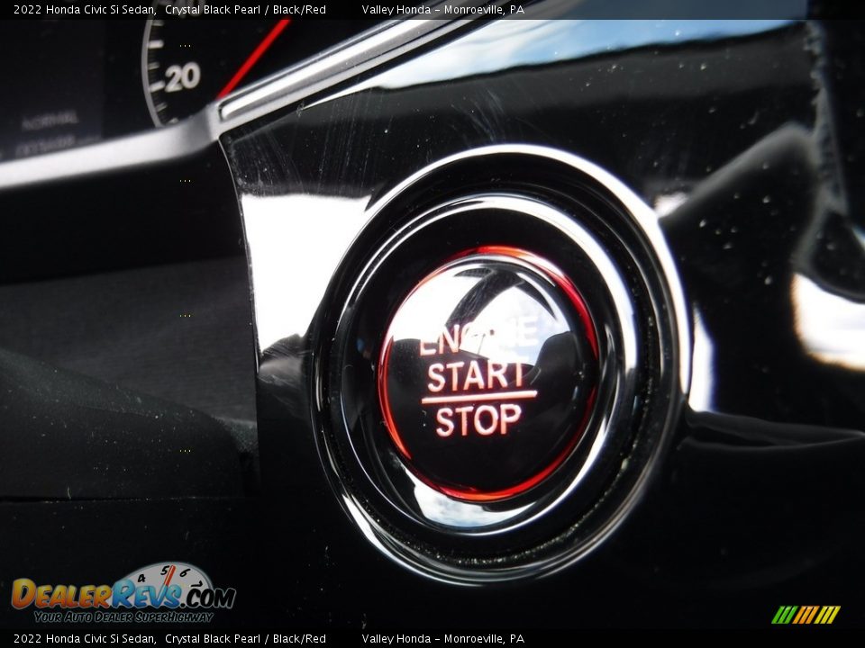 2022 Honda Civic Si Sedan Crystal Black Pearl / Black/Red Photo #21
