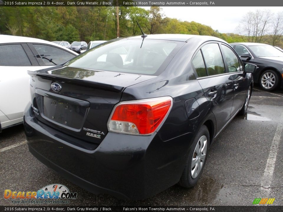 2016 Subaru Impreza 2.0i 4-door Dark Gray Metallic / Black Photo #4