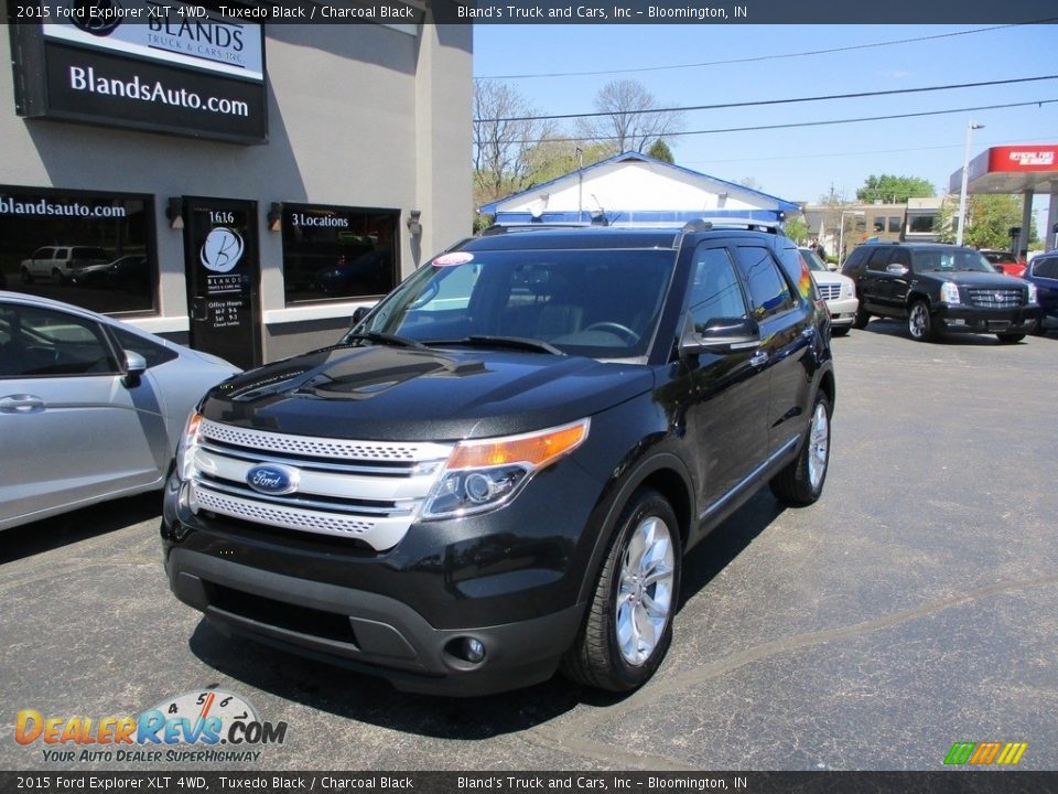 2015 Ford Explorer XLT 4WD Tuxedo Black / Charcoal Black Photo #2