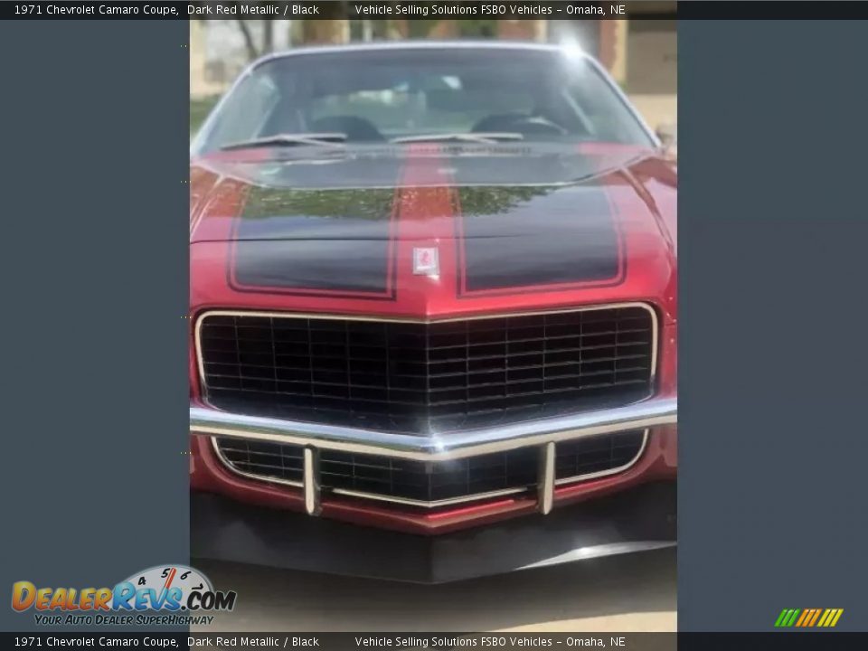 1971 Chevrolet Camaro Coupe Dark Red Metallic / Black Photo #7