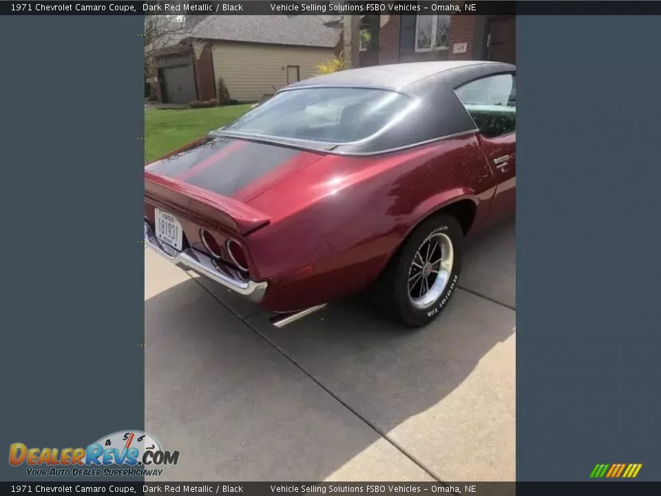 1971 Chevrolet Camaro Coupe Dark Red Metallic / Black Photo #18