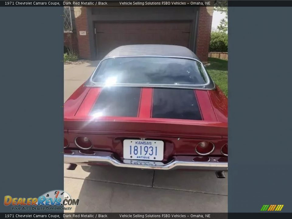 1971 Chevrolet Camaro Coupe Dark Red Metallic / Black Photo #25