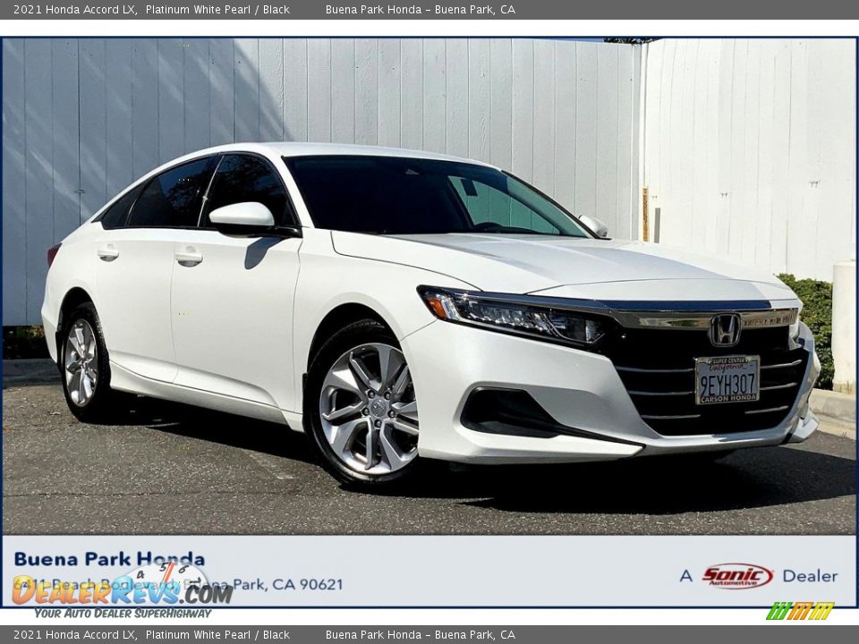 2021 Honda Accord LX Platinum White Pearl / Black Photo #1