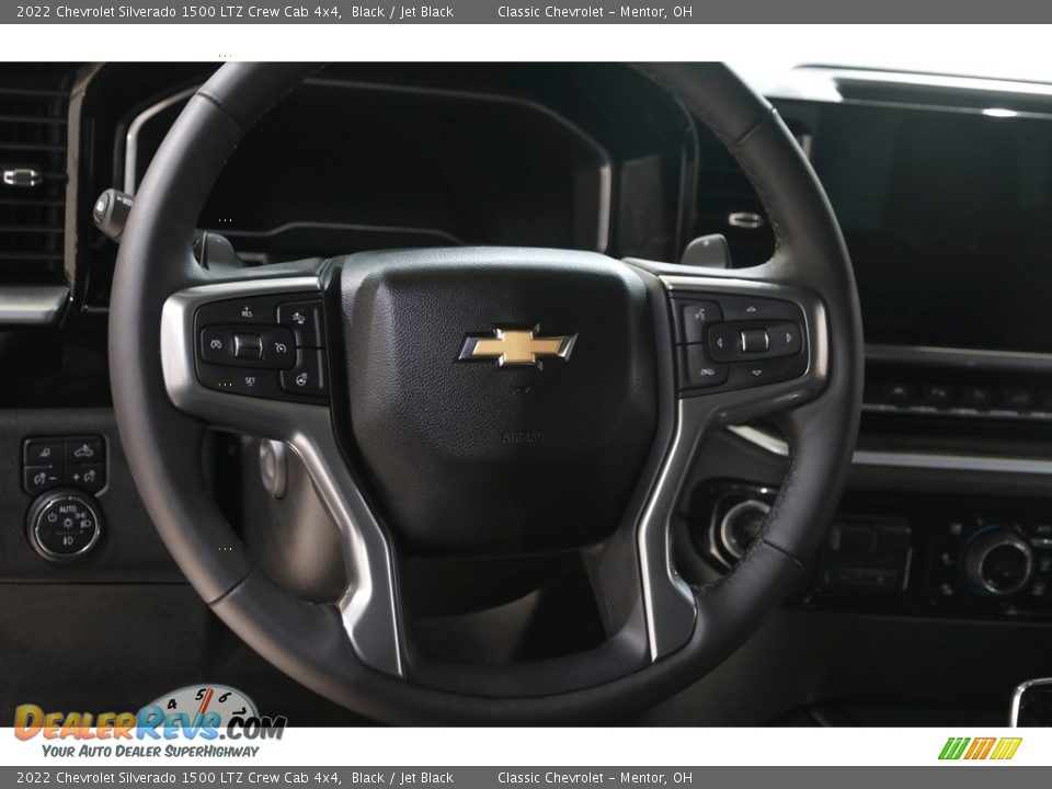 2022 Chevrolet Silverado 1500 LTZ Crew Cab 4x4 Black / Jet Black Photo #8