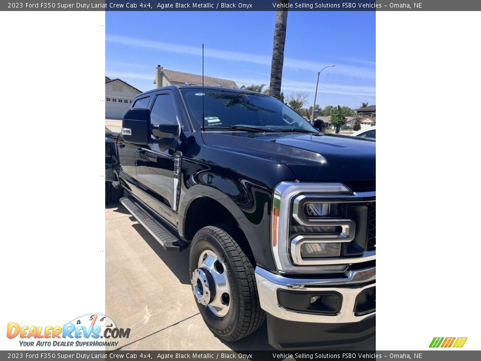 2023 Ford F350 Super Duty Lariat Crew Cab 4x4 Agate Black Metallic / Black Onyx Photo #12