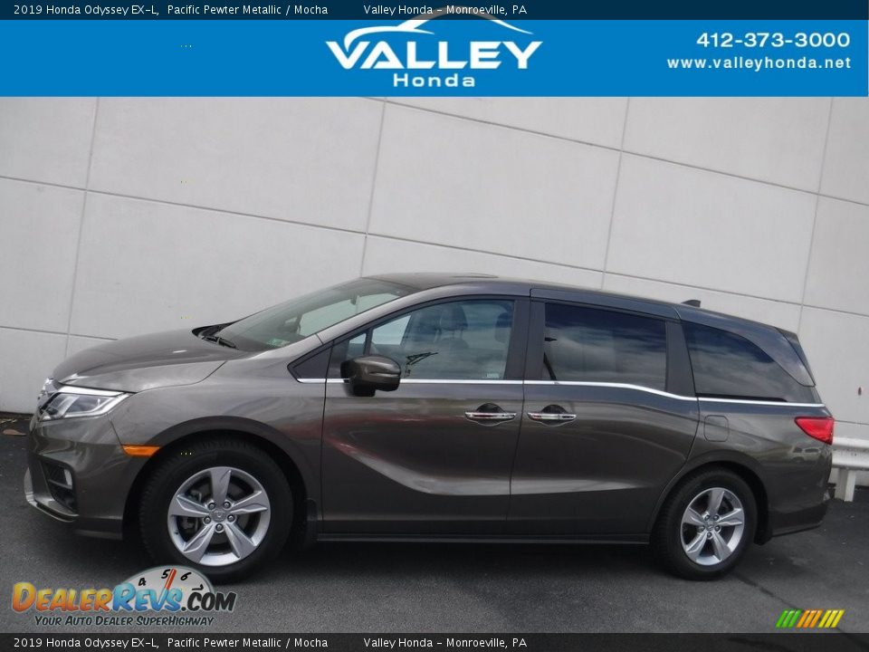 2019 Honda Odyssey EX-L Pacific Pewter Metallic / Mocha Photo #2