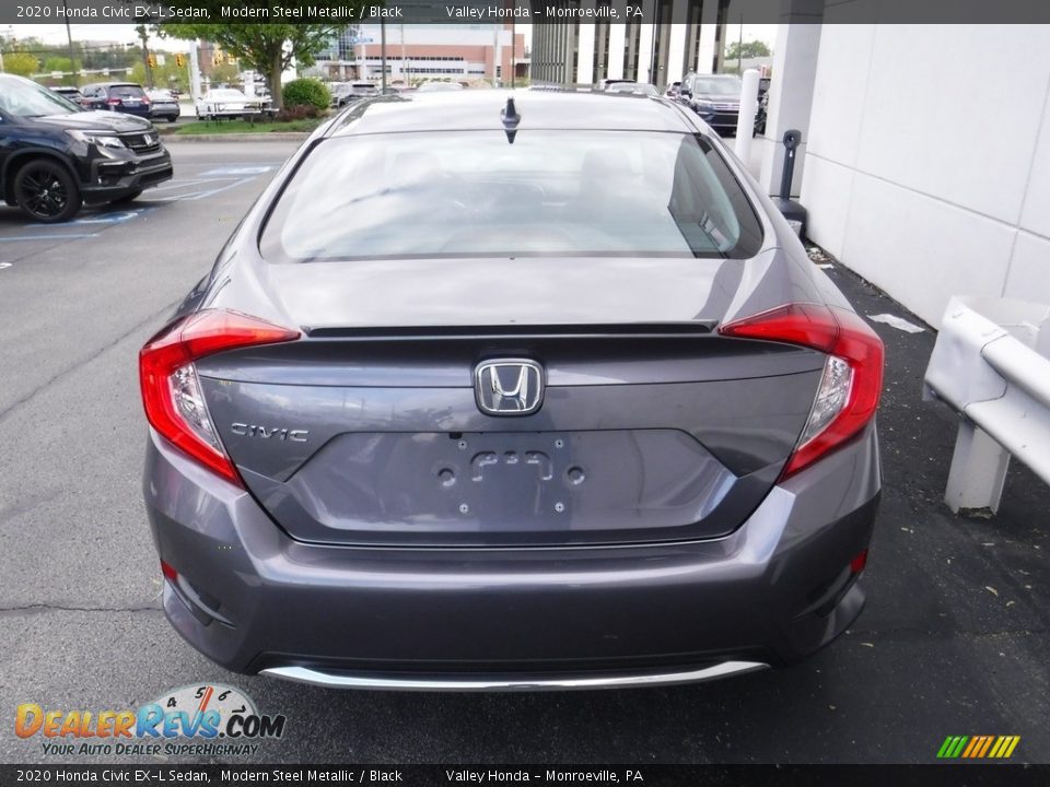 2020 Honda Civic EX-L Sedan Modern Steel Metallic / Black Photo #8