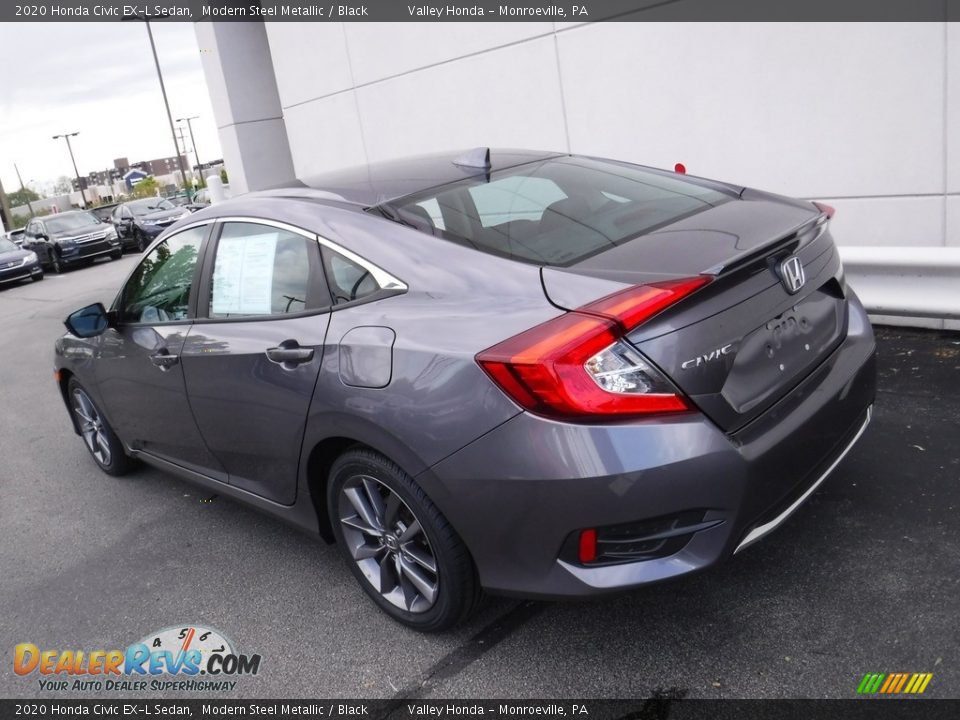 2020 Honda Civic EX-L Sedan Modern Steel Metallic / Black Photo #9