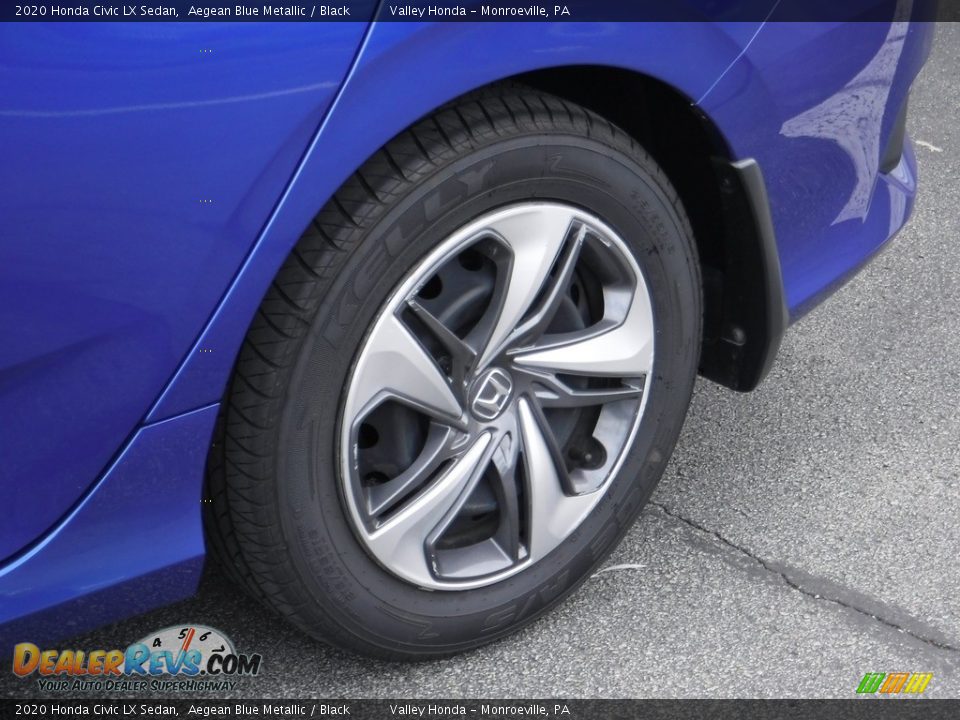 2020 Honda Civic LX Sedan Aegean Blue Metallic / Black Photo #3