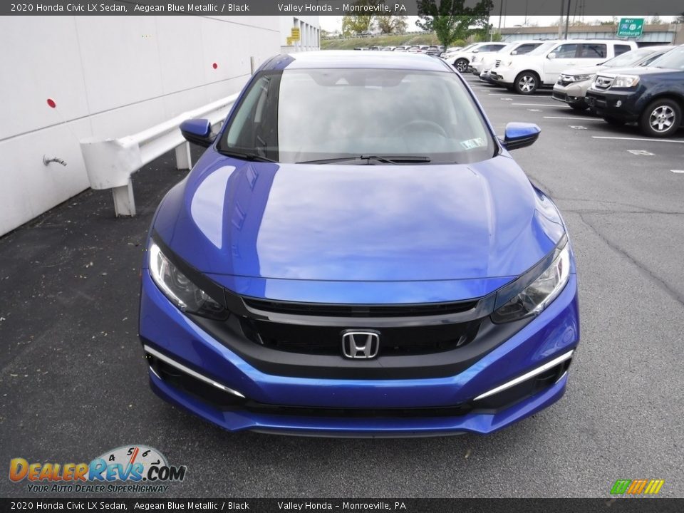 2020 Honda Civic LX Sedan Aegean Blue Metallic / Black Photo #4