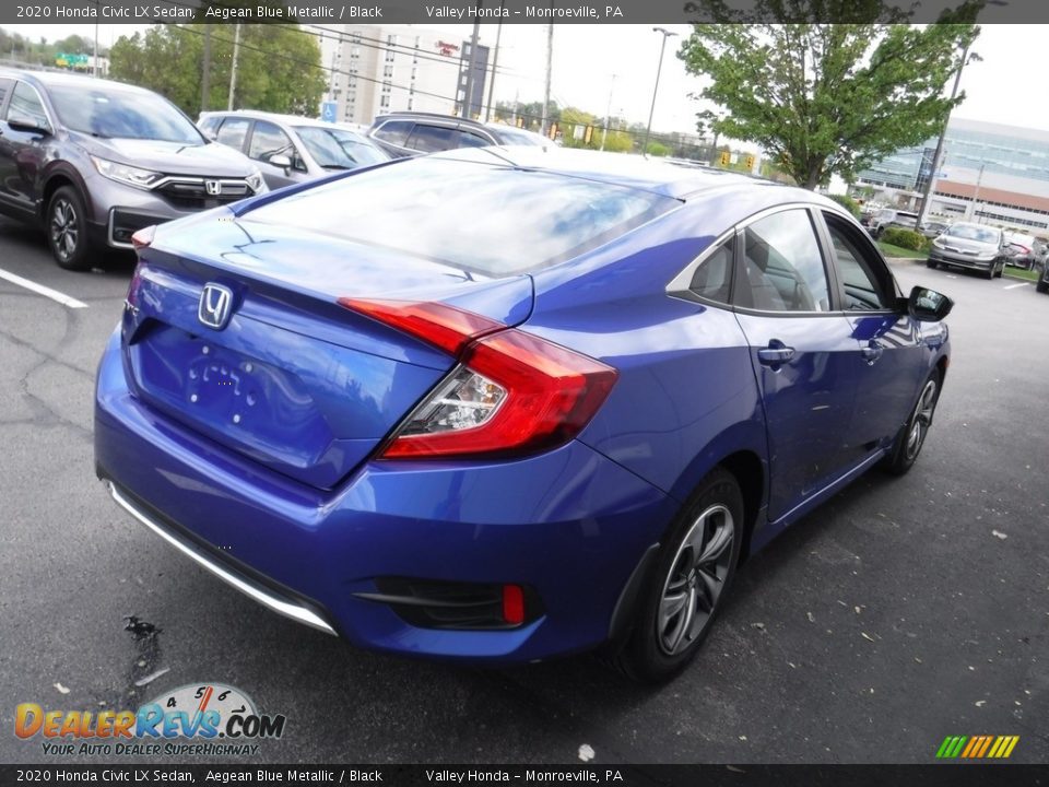 2020 Honda Civic LX Sedan Aegean Blue Metallic / Black Photo #6