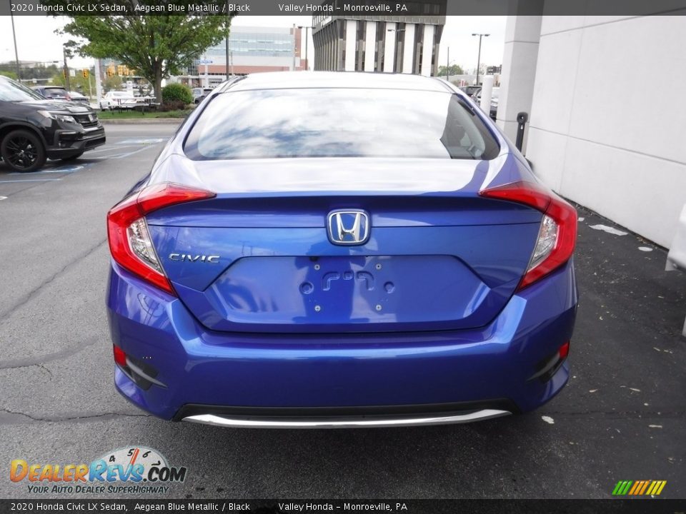 2020 Honda Civic LX Sedan Aegean Blue Metallic / Black Photo #7