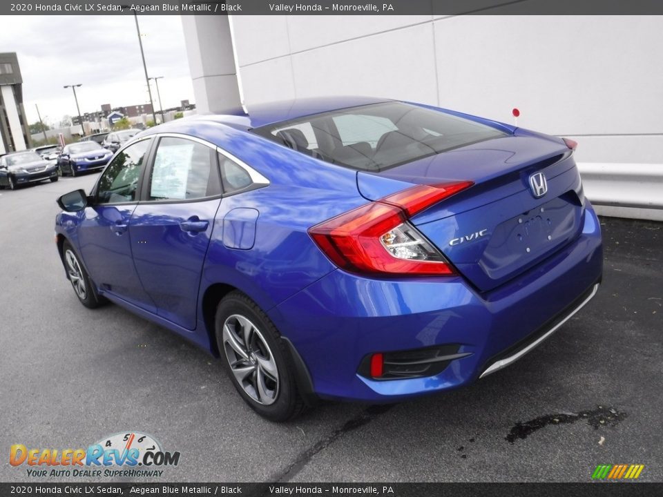 2020 Honda Civic LX Sedan Aegean Blue Metallic / Black Photo #8