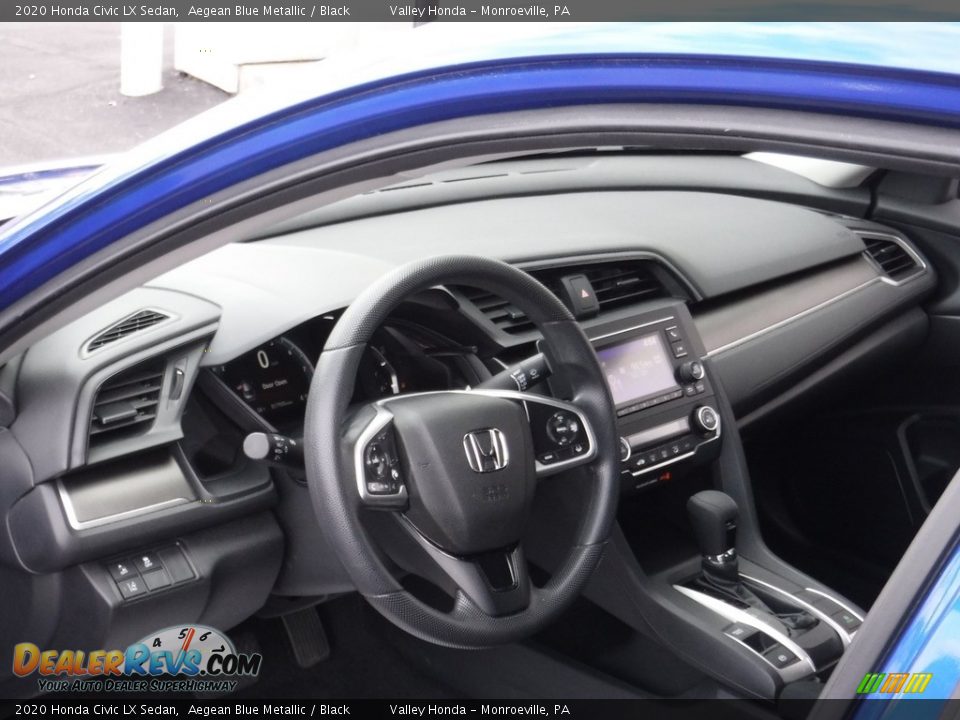 2020 Honda Civic LX Sedan Aegean Blue Metallic / Black Photo #9