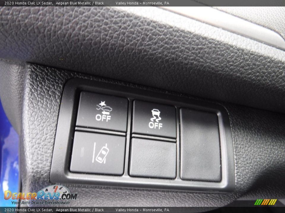 2020 Honda Civic LX Sedan Aegean Blue Metallic / Black Photo #10