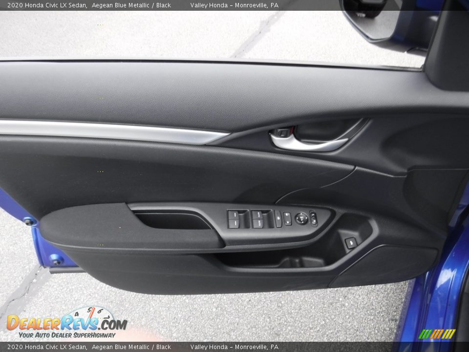 2020 Honda Civic LX Sedan Aegean Blue Metallic / Black Photo #11
