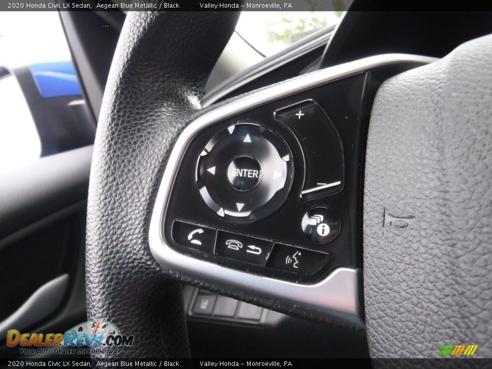 2020 Honda Civic LX Sedan Aegean Blue Metallic / Black Photo #17