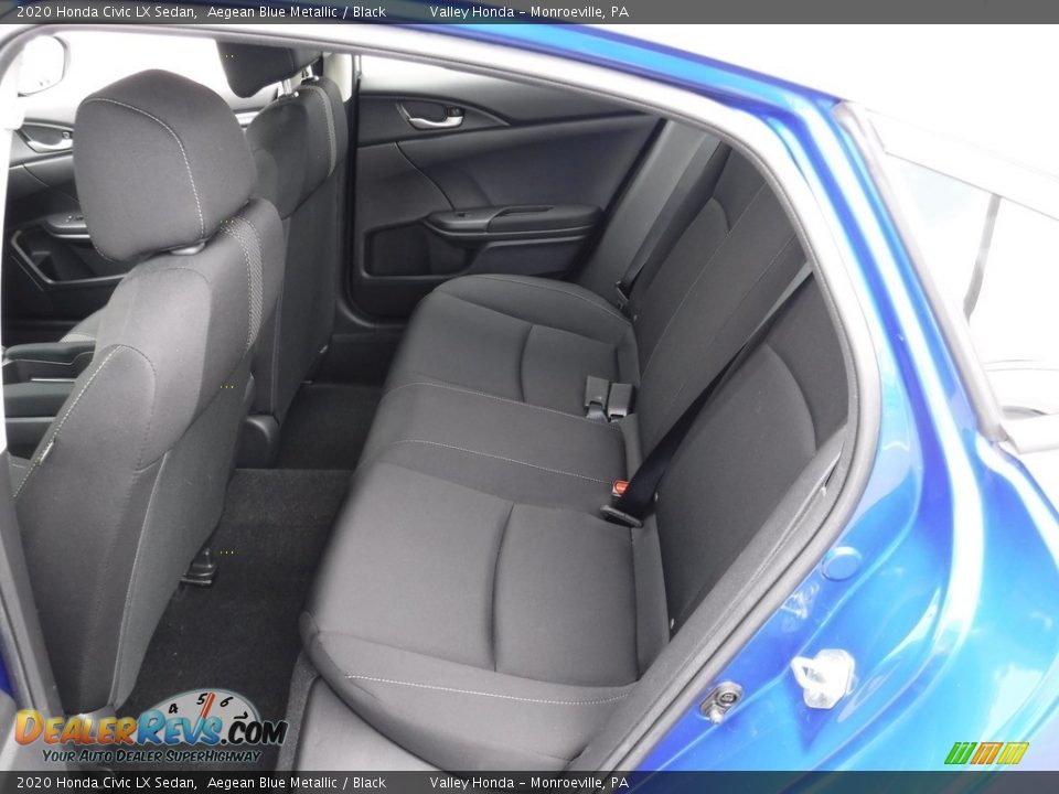 2020 Honda Civic LX Sedan Aegean Blue Metallic / Black Photo #22
