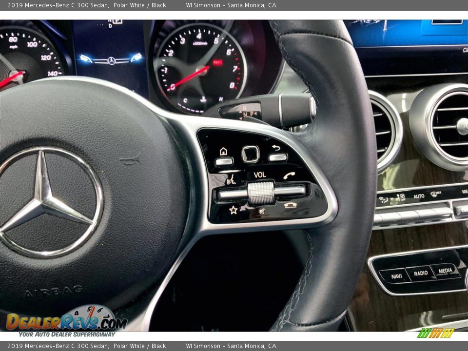 2019 Mercedes-Benz C 300 Sedan Polar White / Black Photo #22