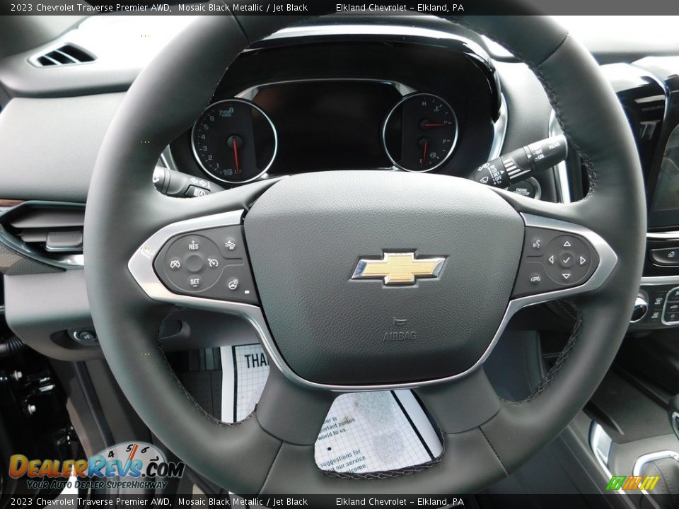 2023 Chevrolet Traverse Premier AWD Mosaic Black Metallic / Jet Black Photo #22