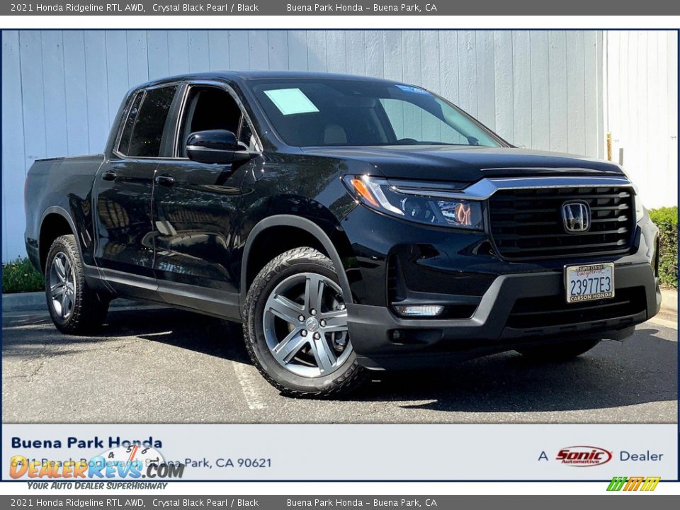 2021 Honda Ridgeline RTL AWD Crystal Black Pearl / Black Photo #1