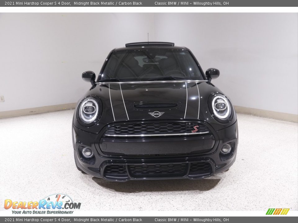 2021 Mini Hardtop Cooper S 4 Door Midnight Black Metallic / Carbon Black Photo #2