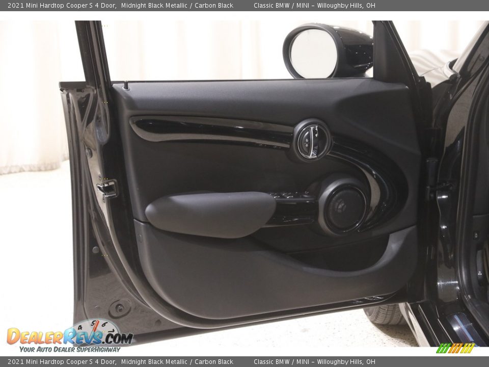 2021 Mini Hardtop Cooper S 4 Door Midnight Black Metallic / Carbon Black Photo #4