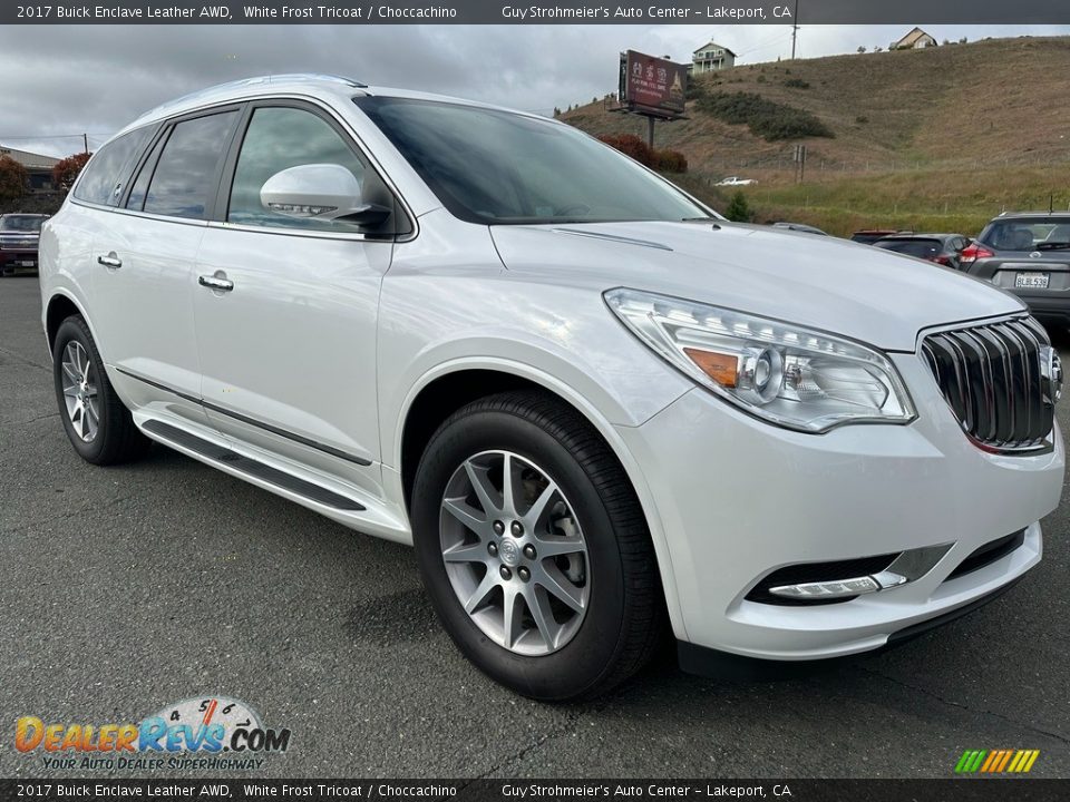 2017 Buick Enclave Leather AWD White Frost Tricoat / Choccachino Photo #1