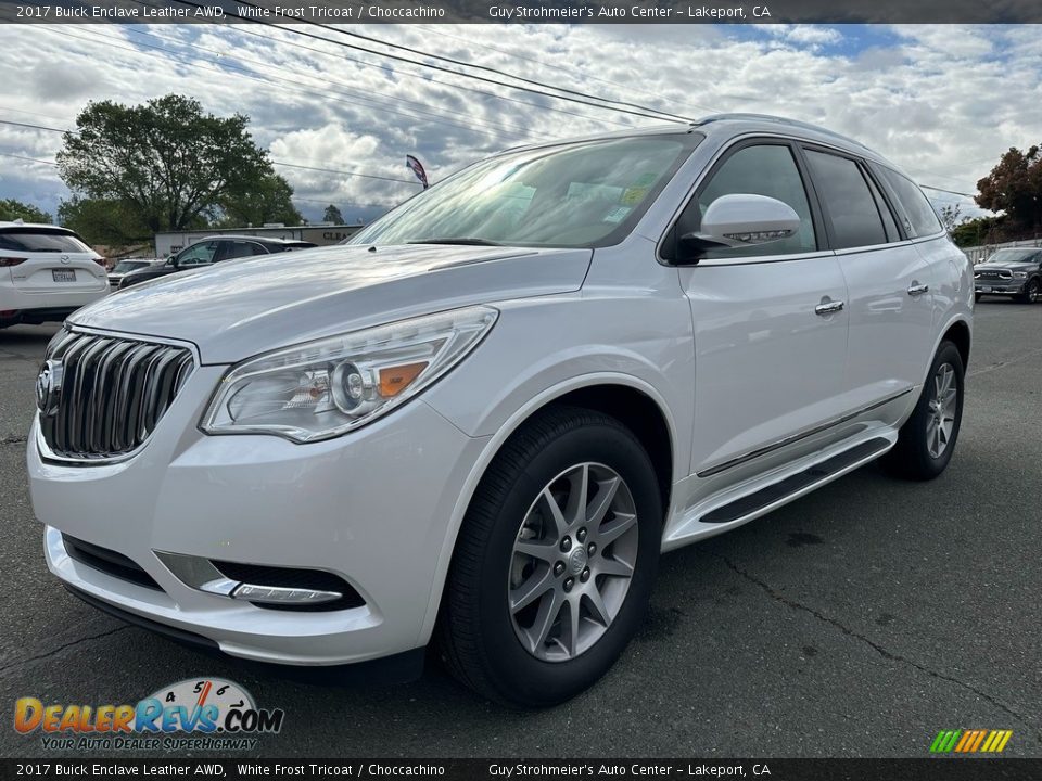 2017 Buick Enclave Leather AWD White Frost Tricoat / Choccachino Photo #3