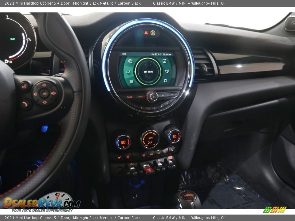 2021 Mini Hardtop Cooper S 4 Door Midnight Black Metallic / Carbon Black Photo #9
