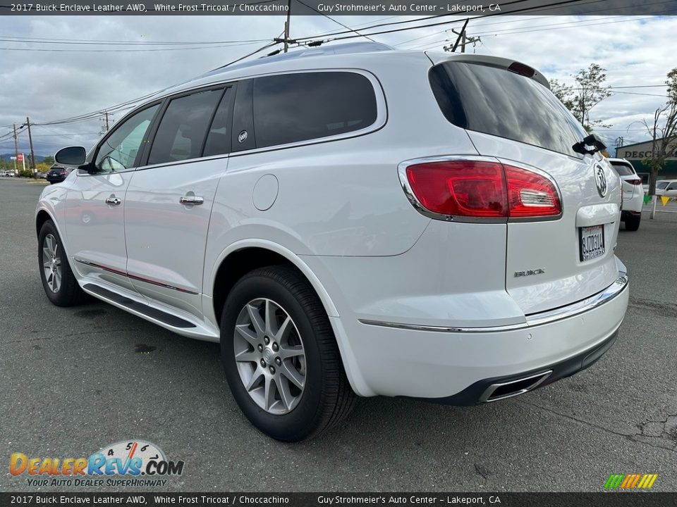 2017 Buick Enclave Leather AWD White Frost Tricoat / Choccachino Photo #4