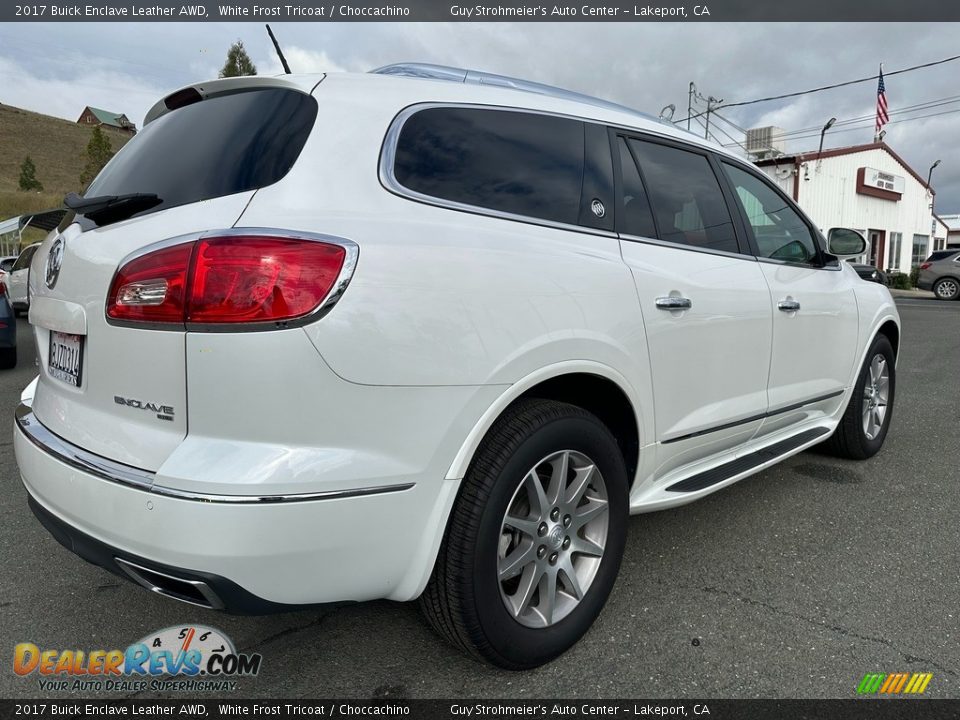 2017 Buick Enclave Leather AWD White Frost Tricoat / Choccachino Photo #6