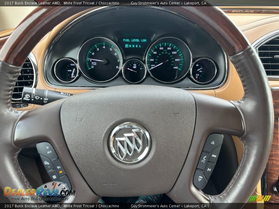 2017 Buick Enclave Leather AWD White Frost Tricoat / Choccachino Photo #8