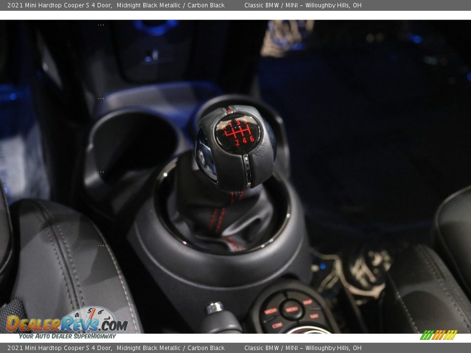 2021 Mini Hardtop Cooper S 4 Door Midnight Black Metallic / Carbon Black Photo #16