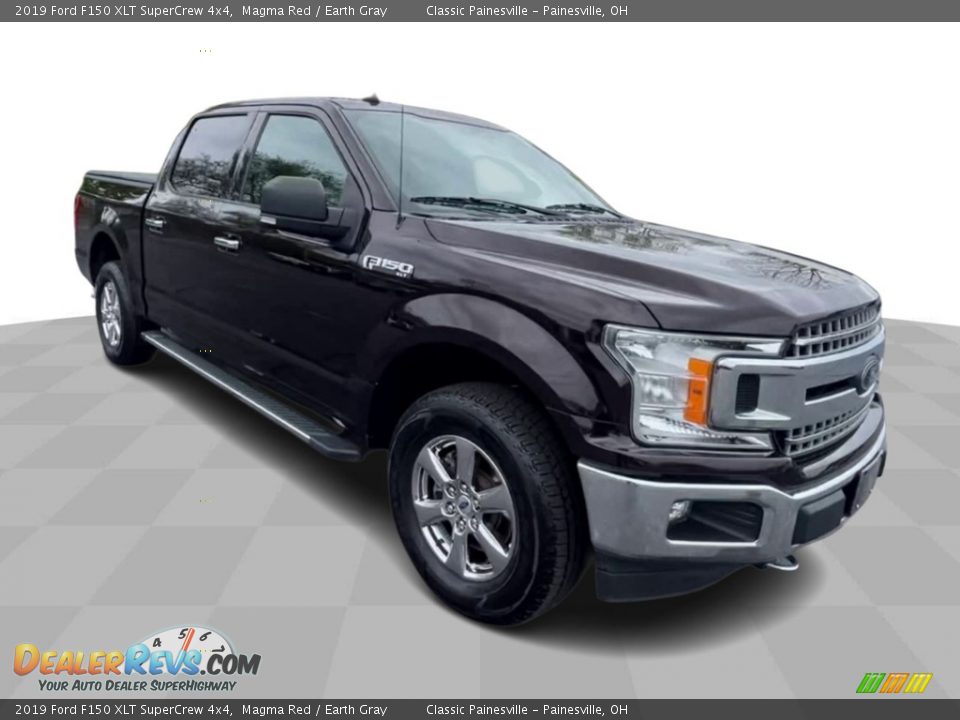 2019 Ford F150 XLT SuperCrew 4x4 Magma Red / Earth Gray Photo #2