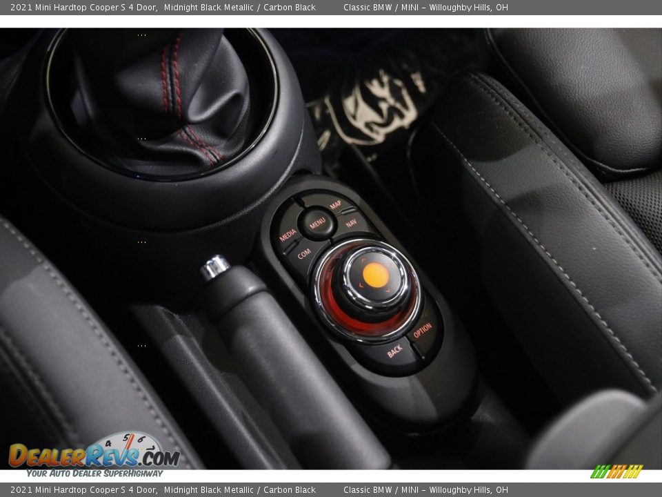 2021 Mini Hardtop Cooper S 4 Door Midnight Black Metallic / Carbon Black Photo #17