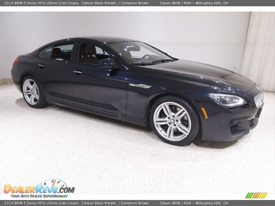 2014 BMW 6 Series 650i xDrive Gran Coupe Carbon Black Metallic / Cinnamon Brown Photo #1