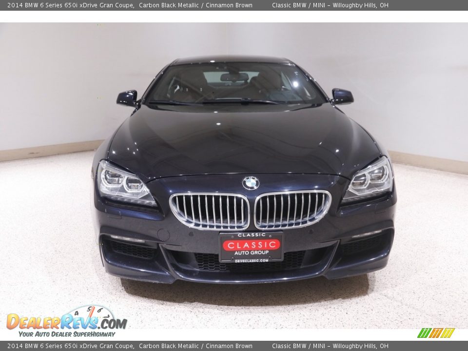 2014 BMW 6 Series 650i xDrive Gran Coupe Carbon Black Metallic / Cinnamon Brown Photo #2