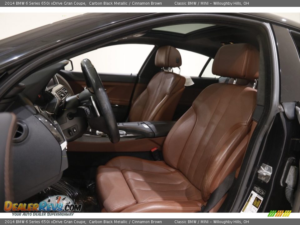 2014 BMW 6 Series 650i xDrive Gran Coupe Carbon Black Metallic / Cinnamon Brown Photo #5