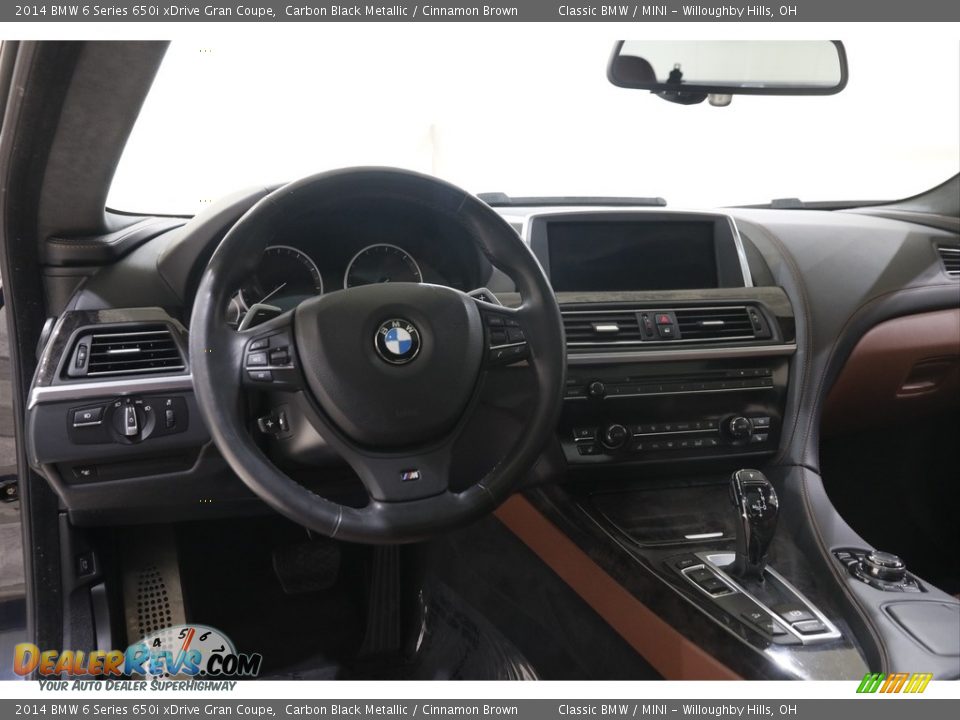 2014 BMW 6 Series 650i xDrive Gran Coupe Carbon Black Metallic / Cinnamon Brown Photo #6