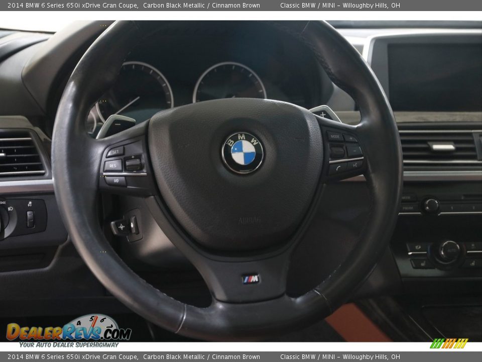 2014 BMW 6 Series 650i xDrive Gran Coupe Carbon Black Metallic / Cinnamon Brown Photo #7