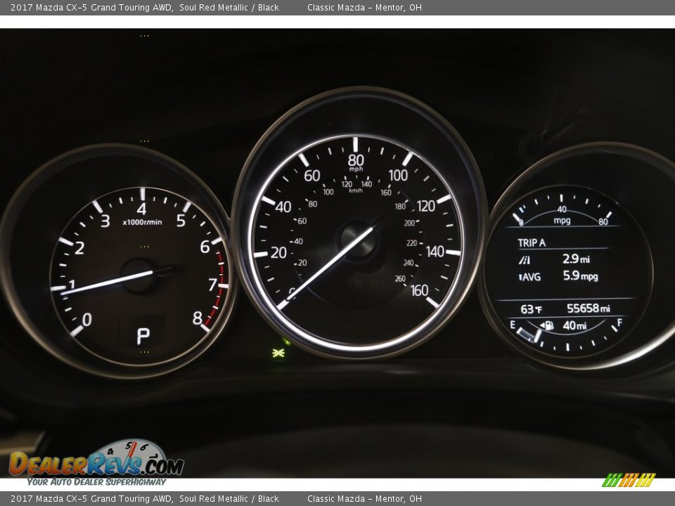 2017 Mazda CX-5 Grand Touring AWD Soul Red Metallic / Black Photo #8