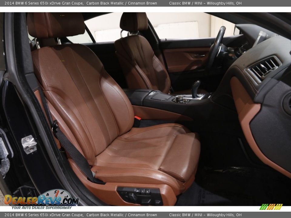 2014 BMW 6 Series 650i xDrive Gran Coupe Carbon Black Metallic / Cinnamon Brown Photo #19