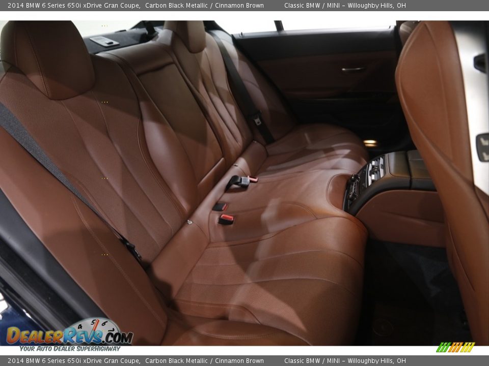 2014 BMW 6 Series 650i xDrive Gran Coupe Carbon Black Metallic / Cinnamon Brown Photo #20
