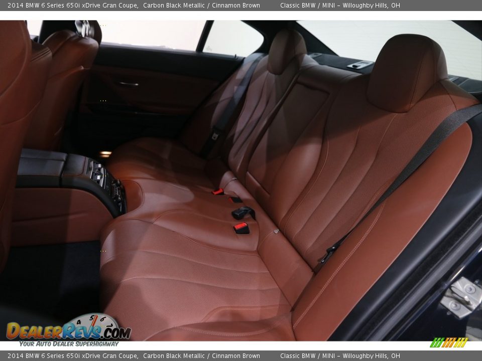 2014 BMW 6 Series 650i xDrive Gran Coupe Carbon Black Metallic / Cinnamon Brown Photo #21
