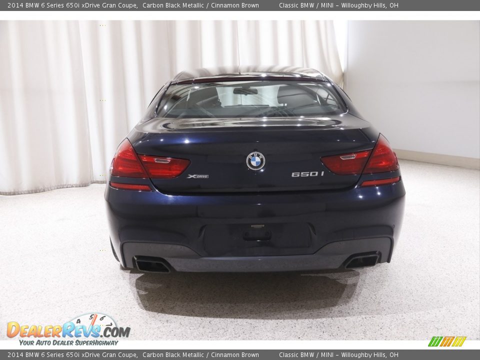 2014 BMW 6 Series 650i xDrive Gran Coupe Carbon Black Metallic / Cinnamon Brown Photo #22