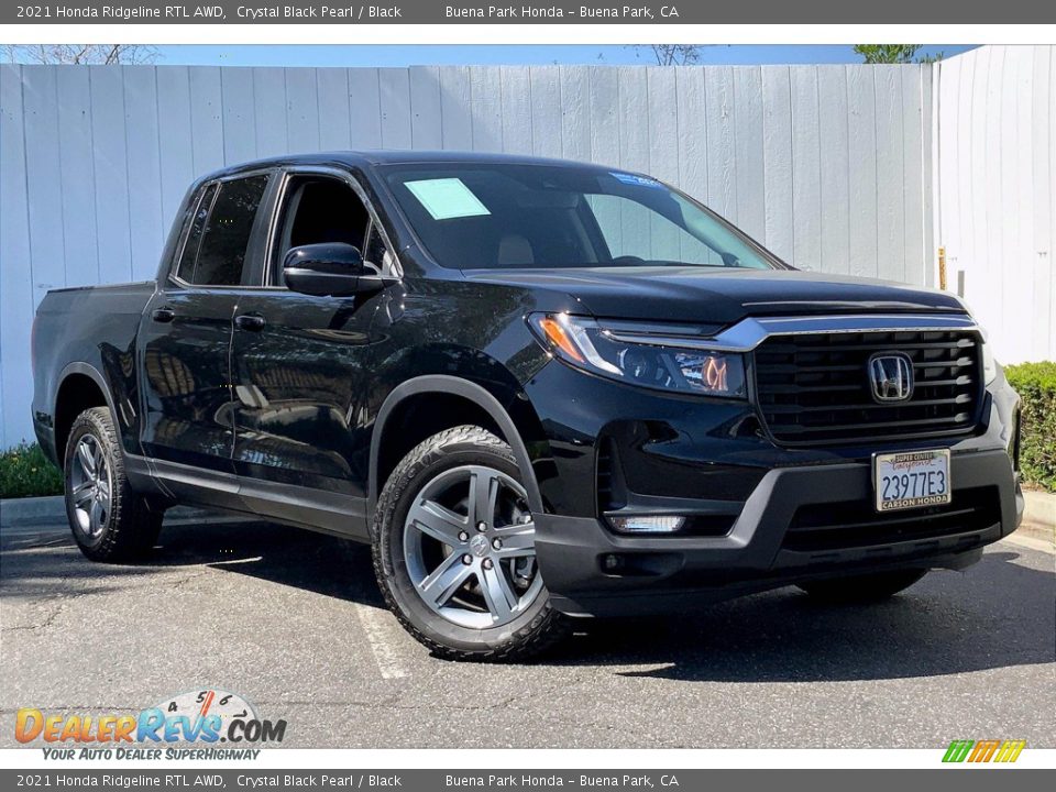 2021 Honda Ridgeline RTL AWD Crystal Black Pearl / Black Photo #36