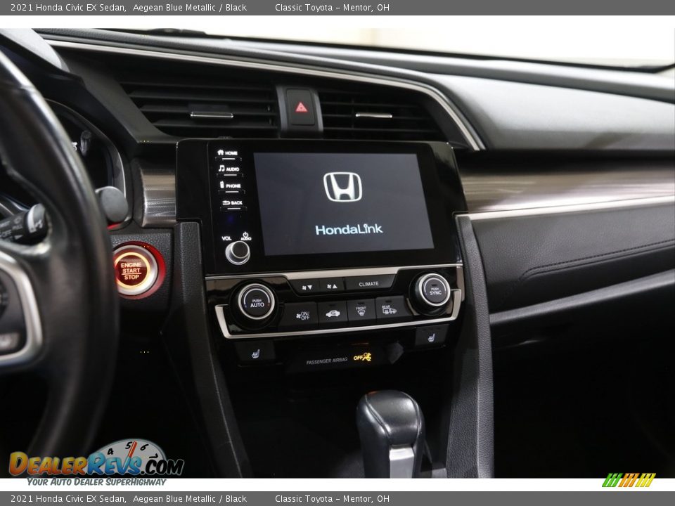 2021 Honda Civic EX Sedan Aegean Blue Metallic / Black Photo #8