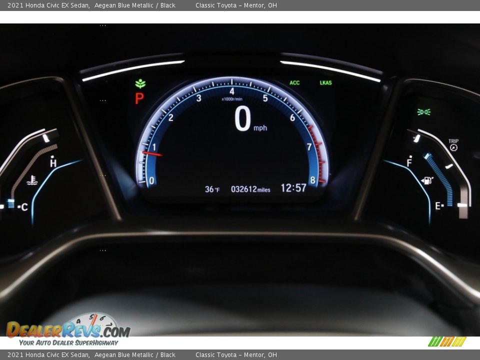 2021 Honda Civic EX Sedan Aegean Blue Metallic / Black Photo #9